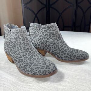 Michael By Michael Shannon Nadya Women Low Heel Leopard Gray Bootie 7